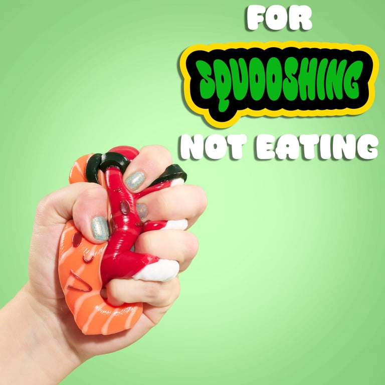 Stretchy Sushi Squishy Toy Duo with Pretend Toppings photo 4