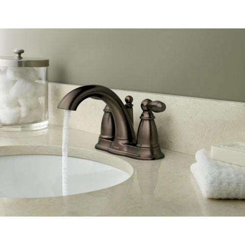 Moen 6610ORB Rubbed Bronze two-handle bathroom faucet