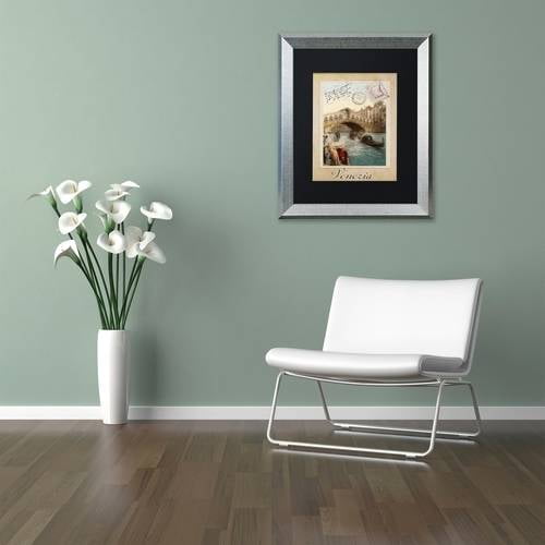 Trademark Fine Art "European Vacation I" Canvas Art by Color Bakery Black Matte, Silver Frame