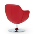 thumbnail image 5 of Manhattan Comfort Caisson Faux Leather Swivel Accent Chair in Red (Set of 2), 5 of 5