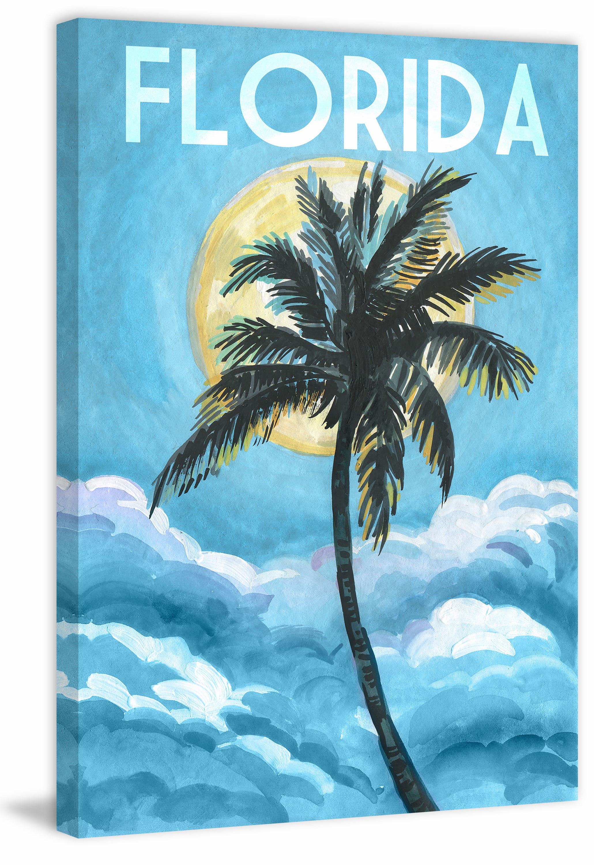 "Blue Florida" Painting Print on Wrapped Canvas