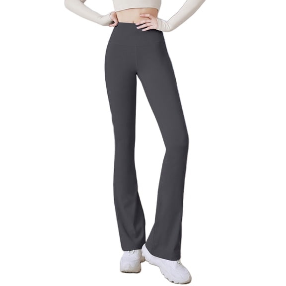 yunLCZ Wide Leg Pants Woman Women's High Waist Flared Yoga Trousers Sports Leggings Stretch Wide Sports Trousers Abdominal Control Jogging Bottoms Jazz Pants Elegant
