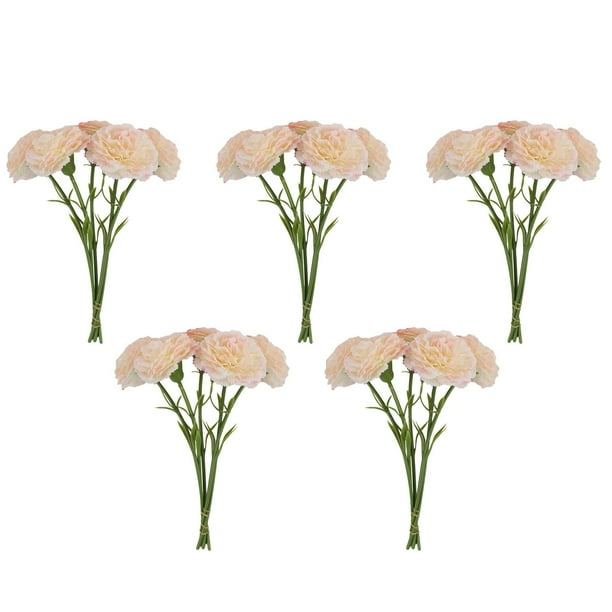 Clavel de imitación para decoración del hogar, boda al aire libre, flores falsas y plantas verdes.