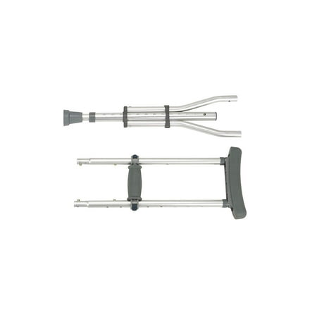 Knock Down Universal Aluminum Crutches, Silver, Universal adjustment for use by a child, adult or tall adult By Drive (Best Way To Use Crutches)