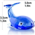 thumbnail image 4 of H&D Blue Whale Sculpture Glass Whale Figurine Hand Blown Sea Animal Ornament, 4 of 7