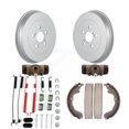 thumbnail image 1 of Transit Auto Rear Coated Brake Drum Shoes Spring and Cylinders Kit (6Pc) for Car Toyota Matrix Pontiac Vibe KGN-100162, 1 of 11