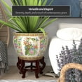 thumbnail image 3 of Red Lantern Large 18" Satsuma Birds & Flowers Porcelain Fishbowl Planter, 3 of 6
