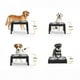 thumbnail image 2 of Comederos elevados para perros de acero inoxidable, dobles, de gran capacidad, ajustables y con 4 alturas., 2 of 5