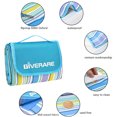 thumbnail image 4 of GIVERARE Picnic Beach Blanket, 80x60in XL Sandfree Waterproof Outdoor Camping Blanket, Quick Drying Oxford Family Mat, 4 of 7