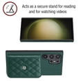 thumbnail image 3 of Back Wallet Case for Samsung Galaxy S24 Ultra with RFID Blocking Card Holders Stand Function Shockproof PU Leather Wallet Case with Wrist Lanyard for Samsung Galaxy S24 Ultra, Green, 3 of 9