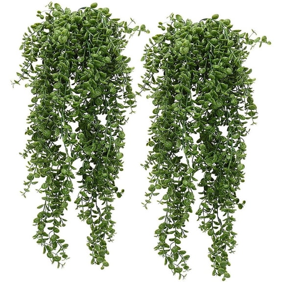 JUANCHENG 2 Artificial Hanging Plants with Eucalyptus Leaves for Stylish Home Decor