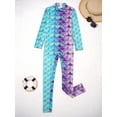 thumbnail image 3 of inhzoy Kid Girls Full Length Leotard Unitard Mermaid Jumpsuit Stretchy Long Sleeve Bodysuit Type C 5-6, 3 of 7