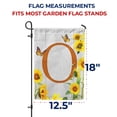 thumbnail image 7 of America Forever Spring Monogram Garden Flag Letter O 12.5 x 18 inches Double Sided Vertical Outdoor, Yard, Lawn, Beautiful Yellow Flowers, Sunflower Garden Flag, 7 of 7