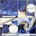 thumbnail image 4 of Bathroom Set - Blue and Gold Bathroom Accessories, Bathroom Sets with Shower Curtain and Rugs, Navy Blue Shower Curtain Set with Bathroom Trash Can, Soap Dispenser, Soap Dish for Home Decor, 4 of 6