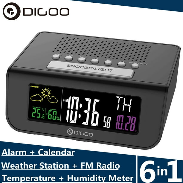 Digital FM Radio Weather Forecast Station, Snooze Alarm ...