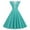 ☪210-Green, variant on Women's Hepburn Style Vintage Square Neck Lace Trim Sleeve Polka Dot Print Flared Dress - Timeless Elegant Silhouette with Classic Pattern for Sophisticated Style