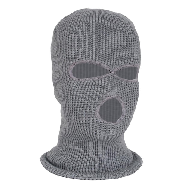 Pasamontañas Cola Calentador de cuello de 3 agujeros gris