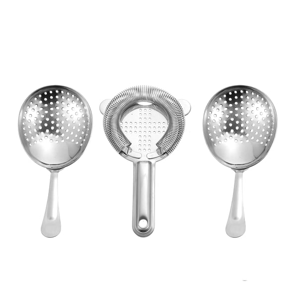BRIGHTFUFU 3 unids de acero inoxidable Cocktail Shakers Practical Chic Bartender suministros (astillas)