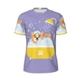 thumbnail image 5 of Wukai Corgi Washing in Bathtub Print Men's Short-Sleeved Mesh T-Shirt,Quick-Dry Short Sleeve Workout T-Shirt-3X-Large, 5 of 8