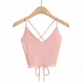 thumbnail image 1 of Crop Tops pour Femmes Aguichant Dos Nu Crop Top Noir, 1 of 7