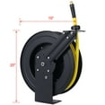 thumbnail image 4 of Retractable Air Hose Reel, 1/2Inch x 50Ft Auto Rewind Hose-Reel, Heavy Duty Steel Air Hose Reel, Industrial Grade Rubber Hose,Black,19.00"Lx8.00"Wx20.00"H, 4 of 7