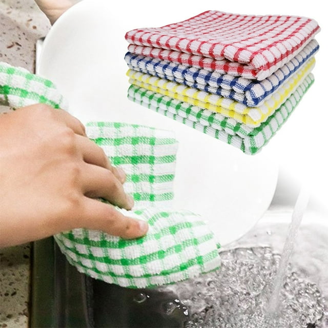 Chiffon à Carreaux pour Cuisine Serviette à Thé de Qualité Non Pelucheuse Très Absorbante