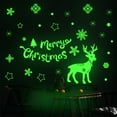 thumbnail image 6 of HYLLai Glow in the Dark Christmas Snowflake Window Stickers, Reusable Decals for Glass Mirrors and Walls, Green Holiday Decor (A), 6 of 6