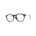 thumbnail image 2 of Premium Optical Quality Plastic Round Horn Rim Eyeglasses Frame Shiny Black, 2 of 4