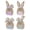 Random,1pc, variant on Wooden Easter Bunny Table Decorations Easter Decor Spring Wood Bunnies Rabbit Ornament Farmhouse Tabletop Decor for Party Tiered Tray Mantle Desk Office Home Party Patio Yard Decor,4pc