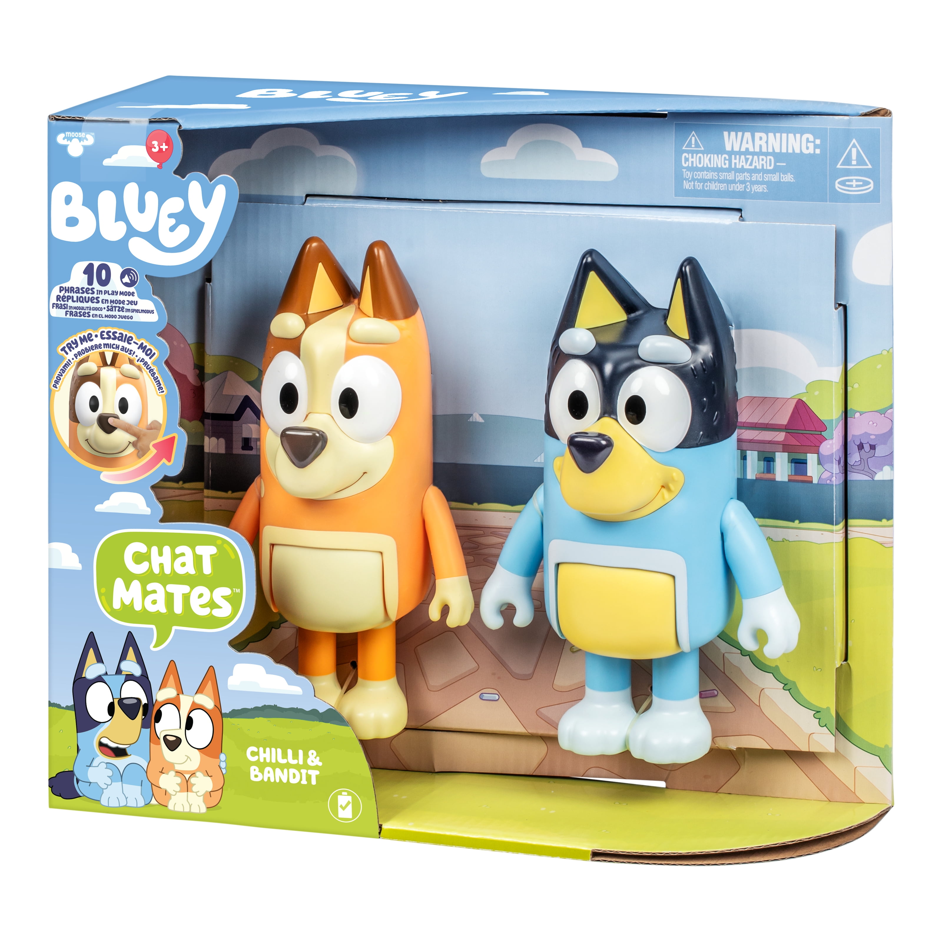 Chilli and Bandit Chat Mates 2-Pack 7” Figures with 10 Different Phrases from the Show, Ages 3+