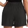 thumbnail image 4 of Seductiva Women's Shorts Womens Casual Wide Leg Shorts Drawstring Elastic Waist Summer Trendy Trouser Short with Pockets Womens Workout Shorts, 4 of 4