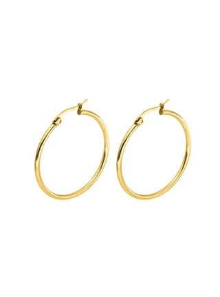 18k yellow gold hoop earrings