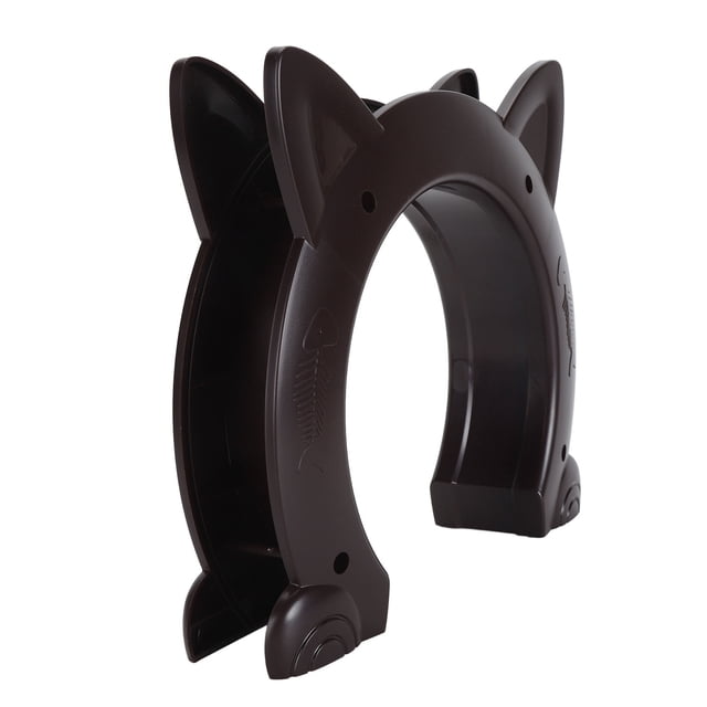 Porte Intérieure de Chat, Forme Unique Porte de Trou de Chat Installation Facile pour le Mur pour Chiot Blanc, Noir, Brun