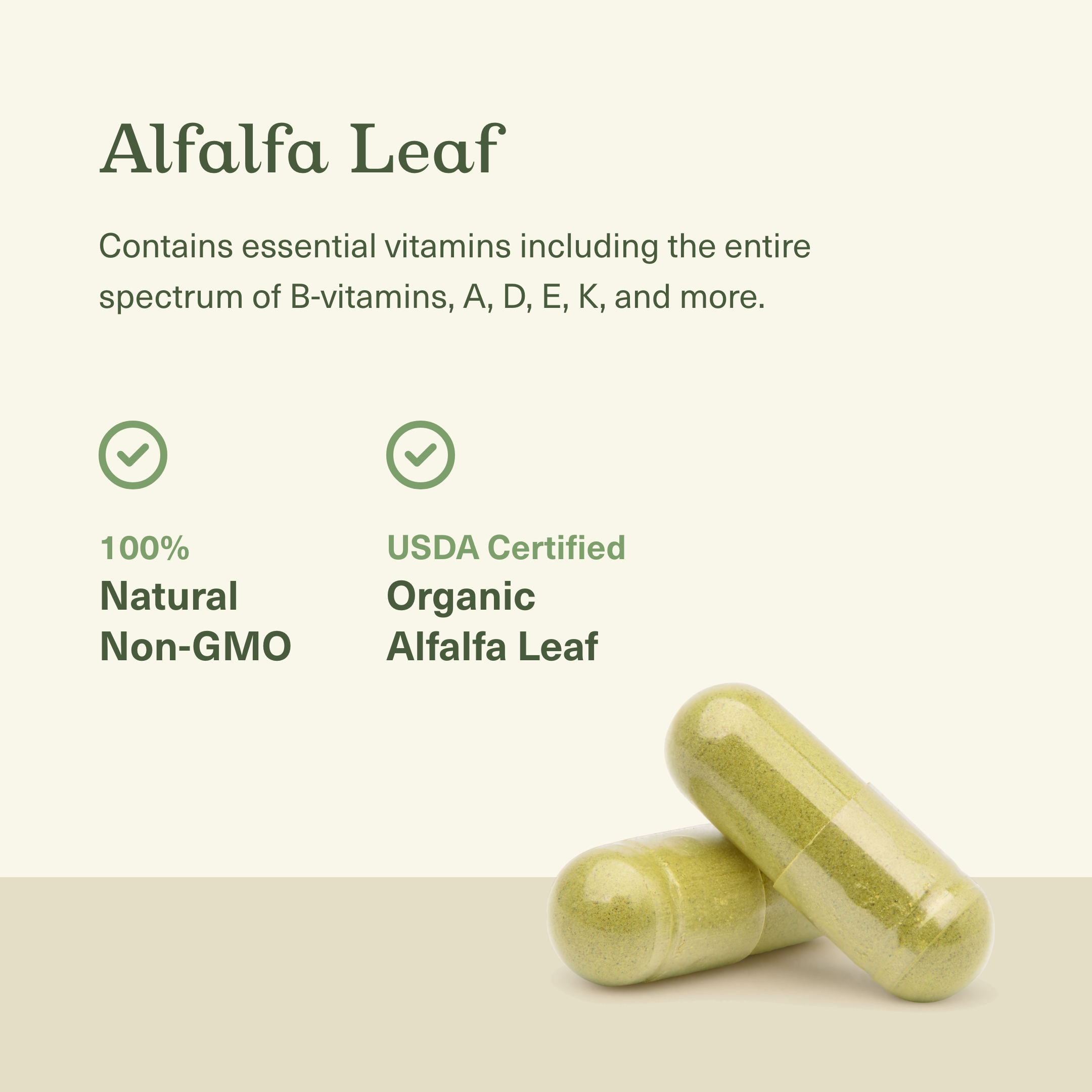 Buy Complete Natural Products Organic Alfalfa Capsules 100 Count