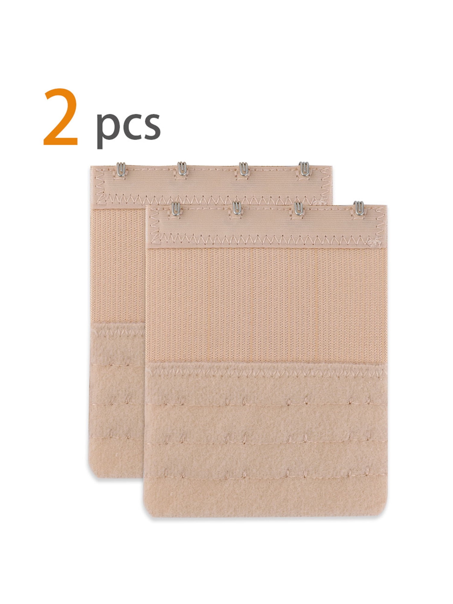 Unique Bargains 2 Pcs Bra Extenders Elastic Bra Strap Extension 3-Row 2/3/4 Hook
