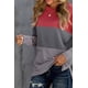 thumbnail image 2 of 1 camiseta de manga larga: rosa y gris claro, 2 of 5