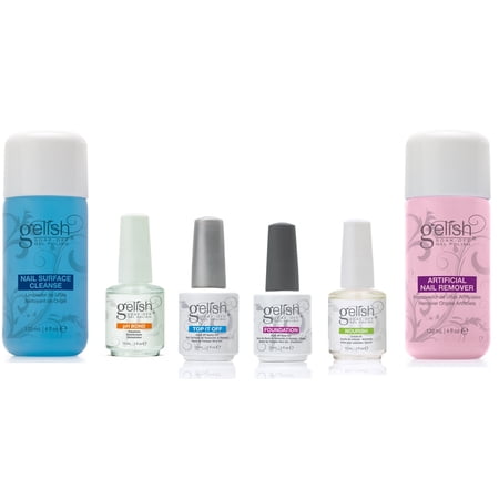 New Gelish Full Size Gel Nail Polish Basix Care Kit 15ml Remover New Gelish Full Size Gel Nail Polish Basix Care Kit 15ml Remover