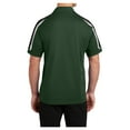 thumbnail image 2 of Yellow Rooster Men's Tricolor Shoulder Micropique Sport-Wick Polo Forest Green/ Black/ White S, 2 of 7