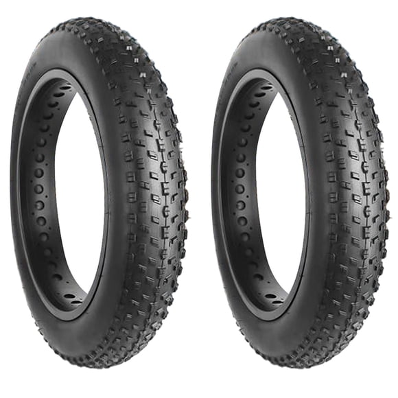 2X Neumático de Bicicleta, Neumáticos de Bicicleta Neumáticos de Bicicleta Eléctrica de Reemplazo Plegables Compatible con Bicicleta de Nieve de Montaña , 20X4.0 Pulgadas