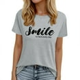 thumbnail image 2 of Positive Message T Shirts for Women 2025 Summer Short Sleeve Crewneck Graphic Tshirt Womens T Shirts, 2 of 7