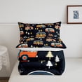 thumbnail image 4 of Kids Happy Camping Comforter Set Twin 2Pcs, Travel Car Rv Accessories Bedding Comforters & Sets forest Trees Cartoon Theme Bedding, Colorful Toy Cars Down Comforter for Girls Boys Kawaii Room Decor, 4 of 5