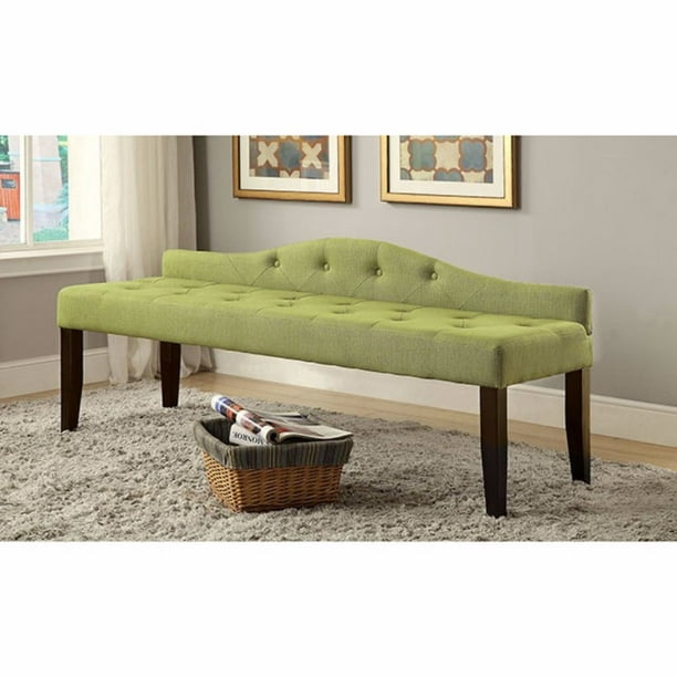 Contemporary Large Bench, Green Finish - Walmart.com