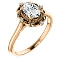 thumbnail image 2 of Pompeii 1 Ct Oval Diamond Engagement Ring 14k Rose Gold Lab Grown (G/H,VS2), 2 of 3