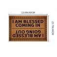 thumbnail image 2 of Happiness Font Door Mat Bathroom Living Room Welcome Door Decorative Floor Mat Blessing Font Floor Mat Area Rugs Kids Room Extra Large Throw Leaving Room Rug Large Rug for Living Room And Striped, 2 of 3