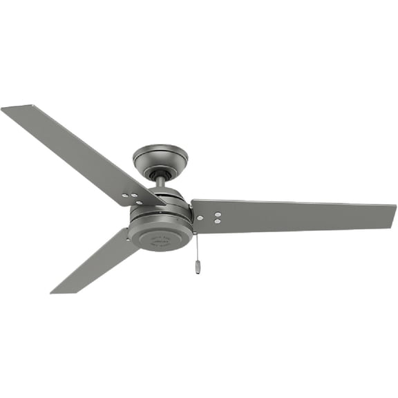 Hunter Fan Company 59262 Cassius Indoor/Outdoor Contemporary Modern Ceiling Fan, 52-inch, Matte Silver Finish