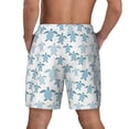 thumbnail image 2 of Lsque Mens Swim Trunks Hand Drawn Turtle Pattern - Bathing Suit Compression Liner - Beach Swim Shorts Swimwear - (S-3XL) - Stretch Quick Dry -Small, 2 of 9