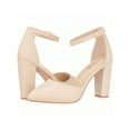 thumbnail image 4 of Women Point Toe Chunky Heeled Pumps Ankle Strap Pumps High Heel Ankle Strap Pump, 4 of 5