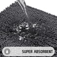 thumbnail image 4 of Alfombra de baño Yimobra Luxury Chenille Shaggy gris oscuro 80x50 cm, 4 of 9