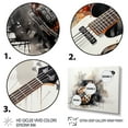 thumbnail image 3 of Designart "Charcoal Guitar Vibrations Shades of Brown IV" Entertainment Framed Wall Art Decor - Vintage Grey Music Hallway Framed Wall Art Decor, 3 of 6