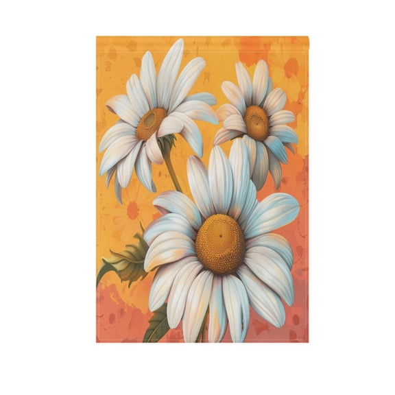 Daisy Flowers Garden Flag House Banner 12" x 18" Double Sided Outdoor Yard Decoration